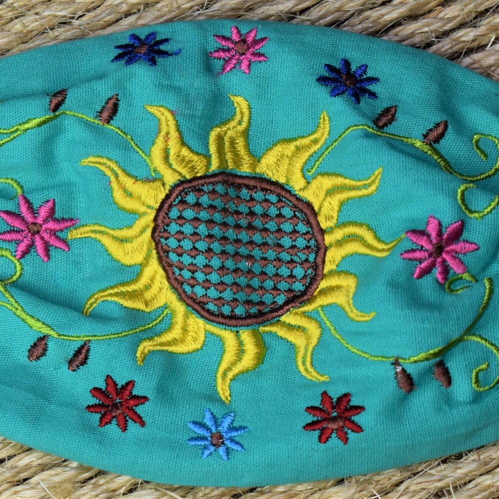 Mint Solar Flower Face Mask-Artesania Mexicana